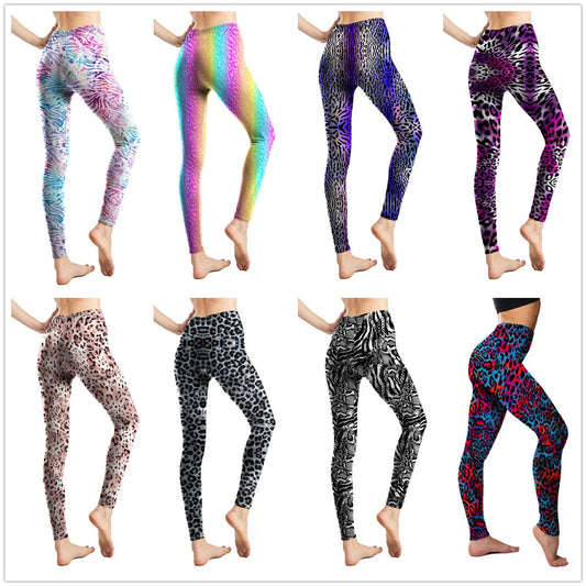 Leopard Leggings Printed High Waist Wildthing Leopard Elasticity Pants Soft Trousers For Women Workout Tights Fitness Outfits