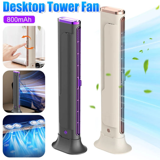 Desk Tower Fan Adjustable Oscillating Air Conditioner Fan Summer Floor Standing Fans Bladeless Electric Fan Air Cooler for Home