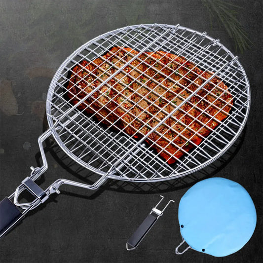 Stainless Steel Grill Net Clip with Handle